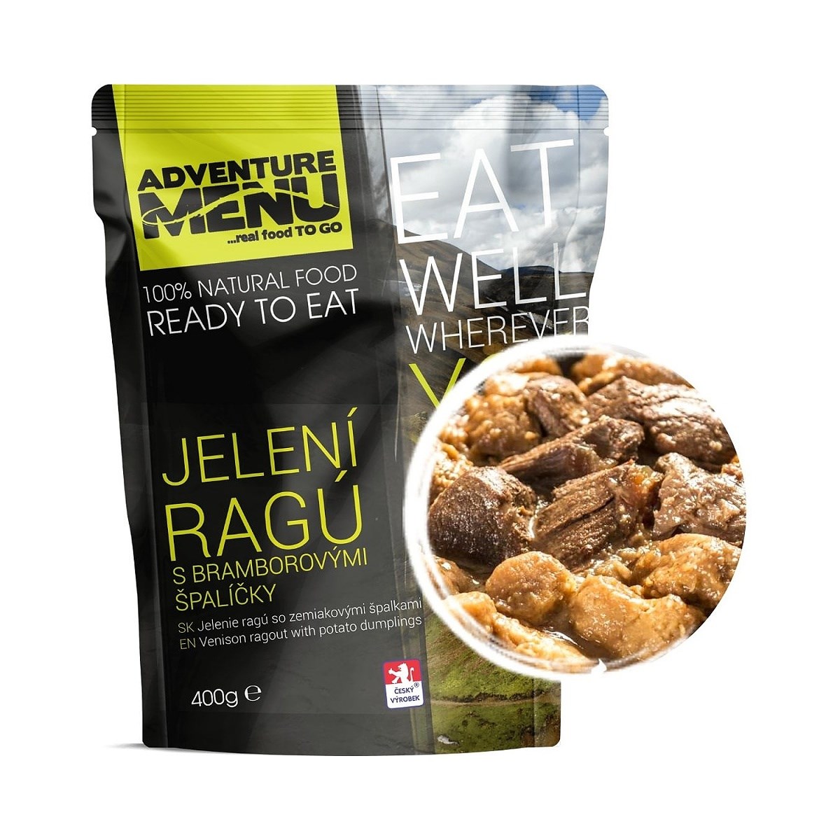 Hlavní jídlo Adventure Menu Jelení ragú s bramborovými špalíčky 400g Adventure Menu 10006953 L-11