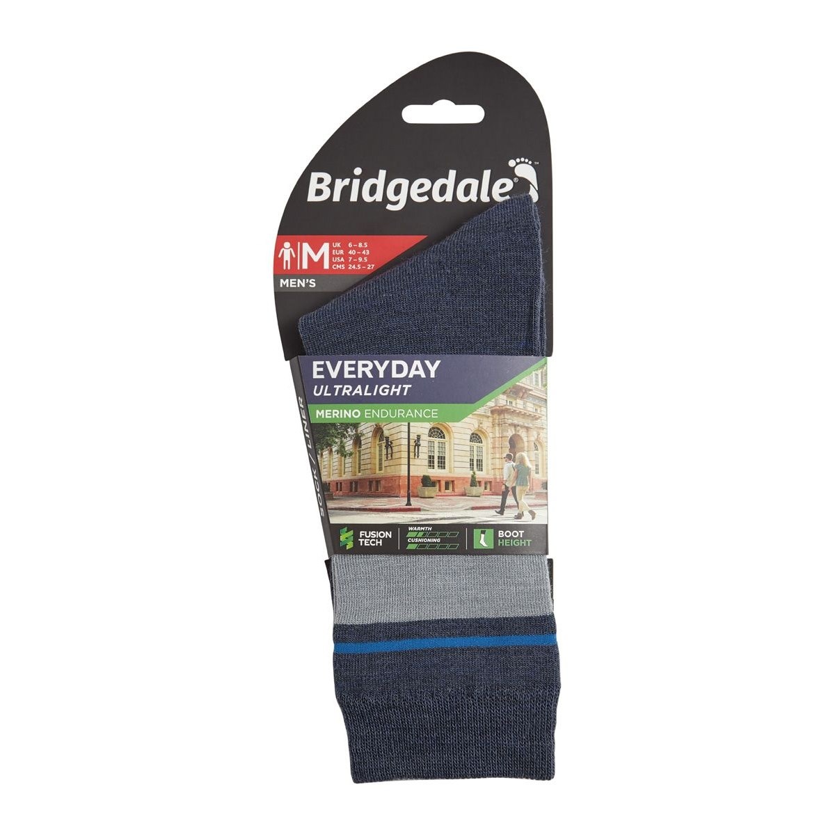 Ponožky Bridgedale Everyday Ultralight MP Boot sodalite blue Bridgedale 10024496 L-11