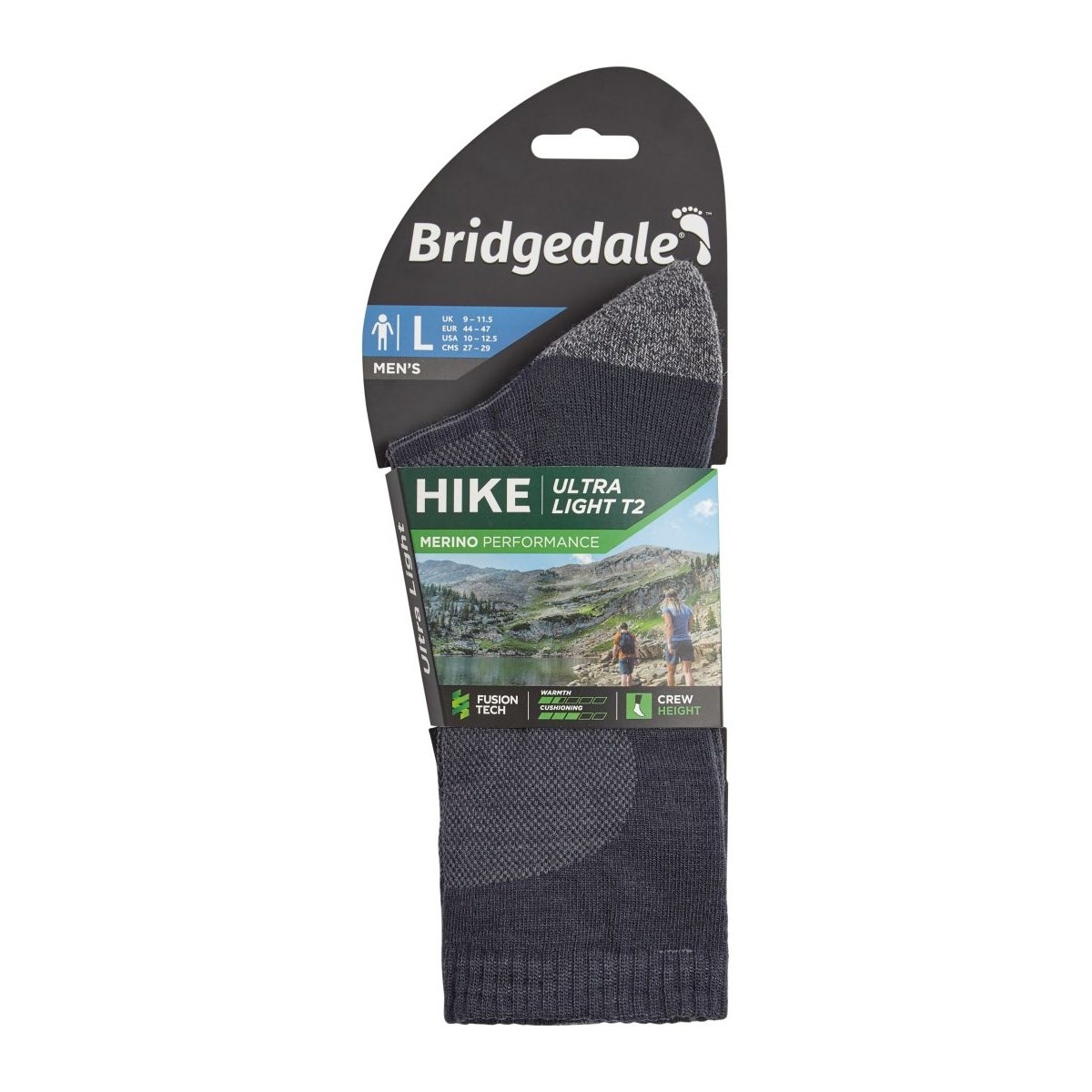 Ponožky Bridgedale Hike UltraLight T2 MP Crew navy Bridgedale 10024523 L-11