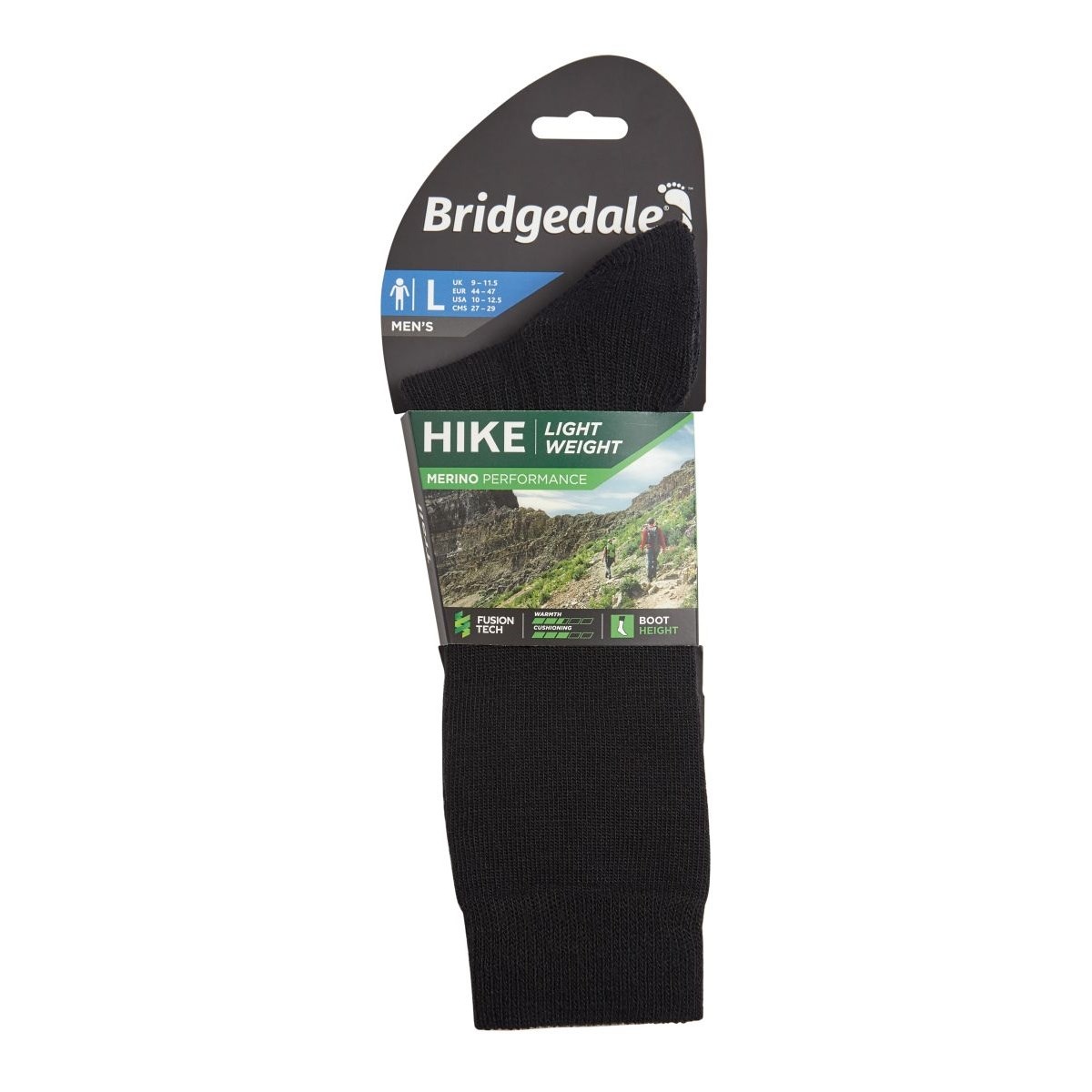 Ponožky Bridgedale Hike Lightweight MP Boot black Bridgedale 10017737 L-11