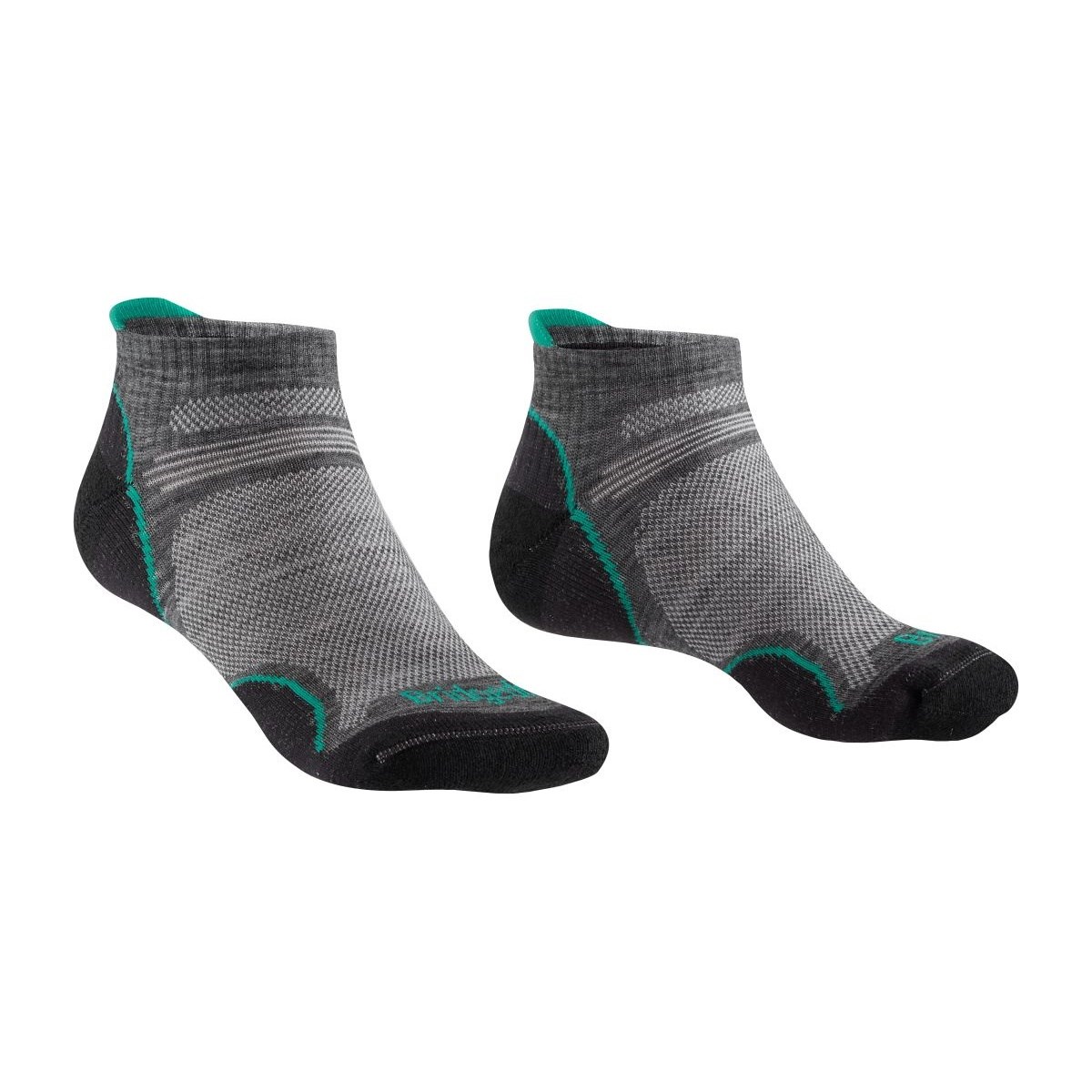 Ponožky Bridgedale Hike UltraLight T2 MP Low W grey/surf Bridgedale 10024517 L-11