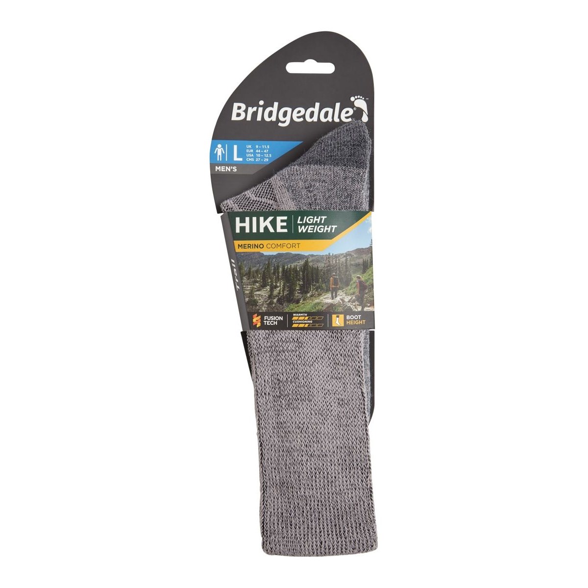 Ponožky Bridgedale Hike Lightweight MC Boot grey Bridgedale 10024500 L-11