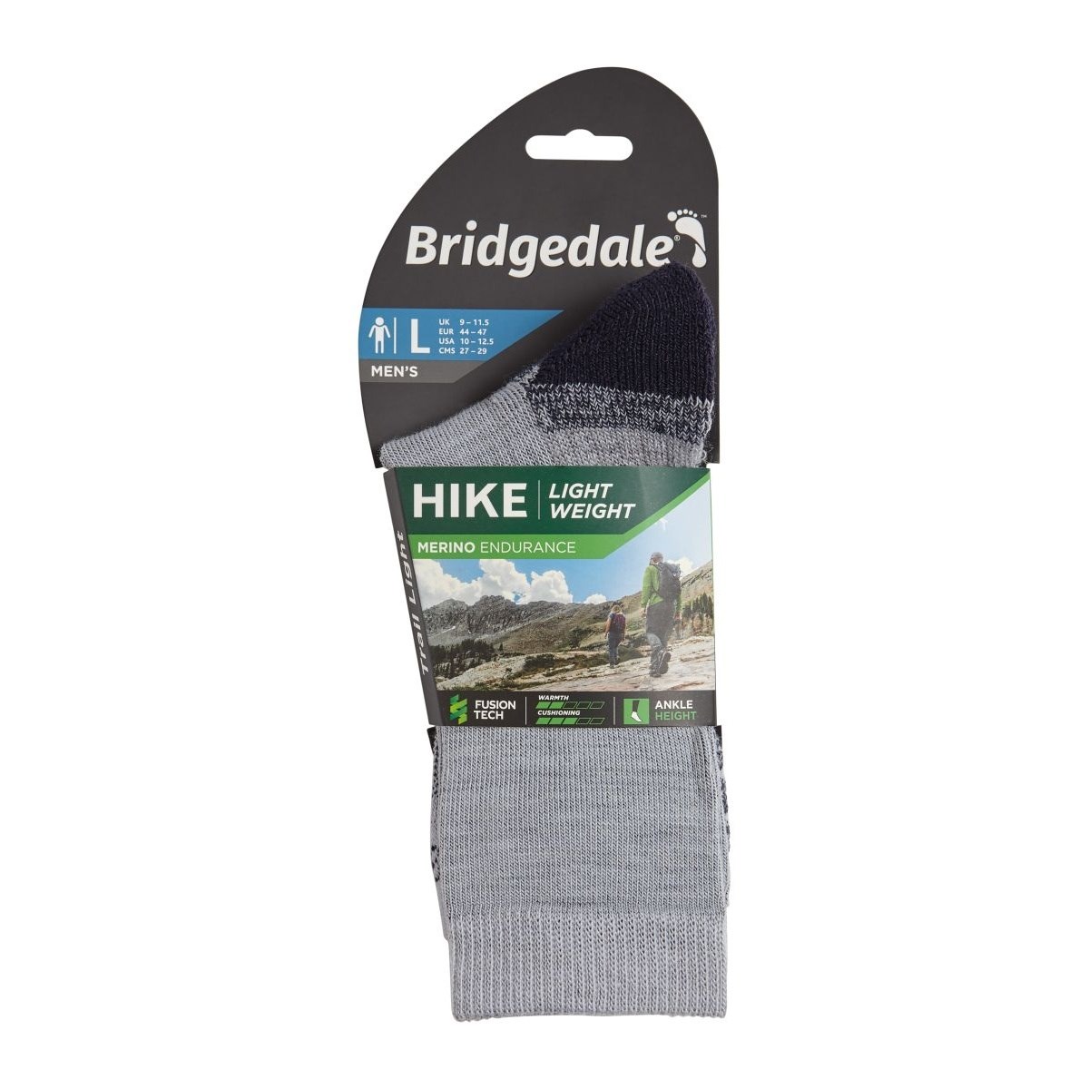 Ponožky Bridgedale Hike Lightweight MP Ankle silver/navy Bridgedale 10024503 L-11