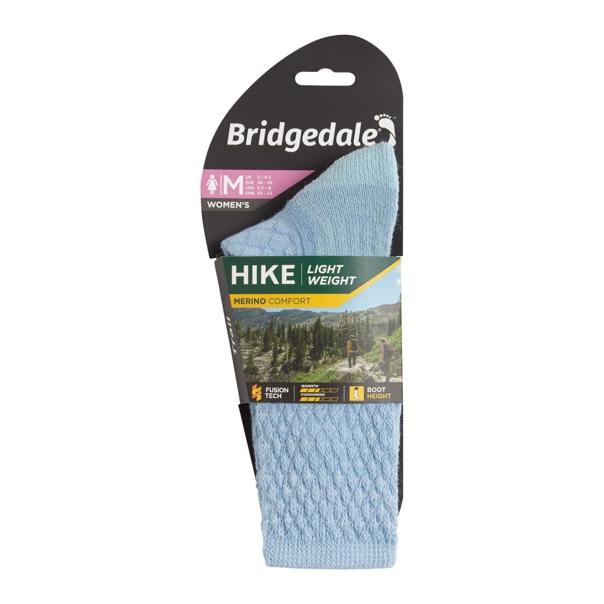 Ponožky Bridgedale Hike Lightweight MC Boot W powder blue Bridgedale 10024498 L-11