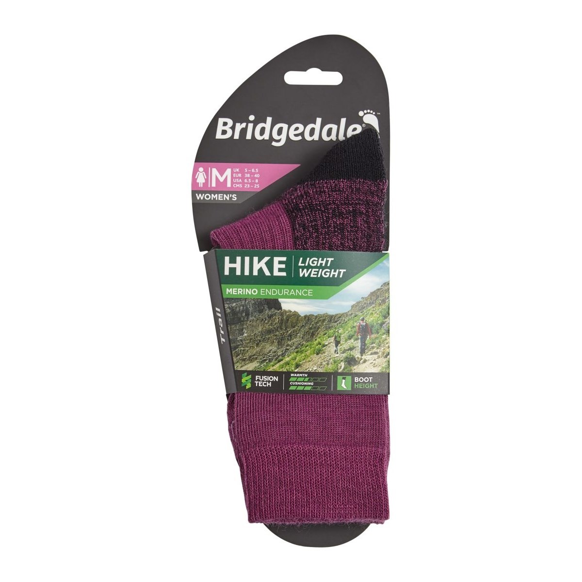 Ponožky Bridgedale Hike Lightweight MP Boot W berry Bridgedale 10017738 L-11