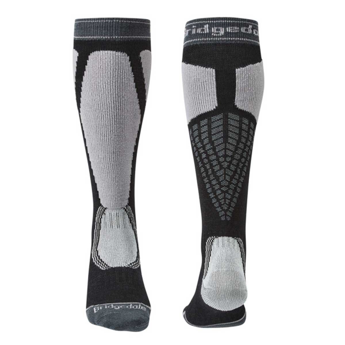 Podkolenky Bridgedale Ski Easy On ME Over Calf black/light grey Bridgedale 10024482 L-11