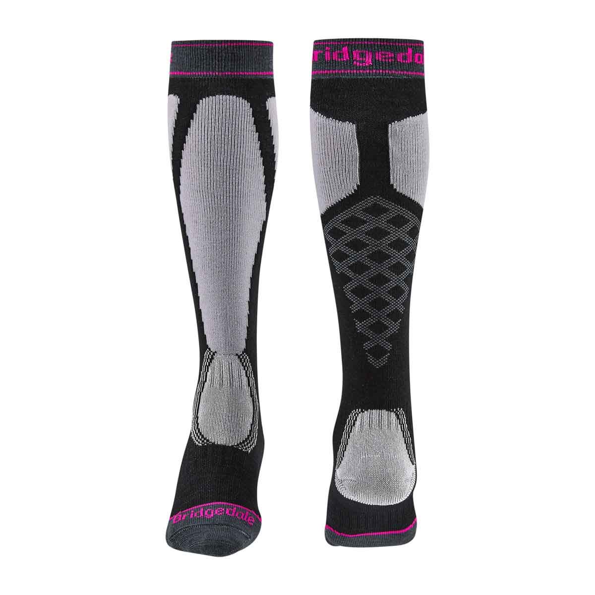 Podkolenky Bridgedale Ski Easy On ME Over Calf W black/light grey Bridgedale 10024486 L-11