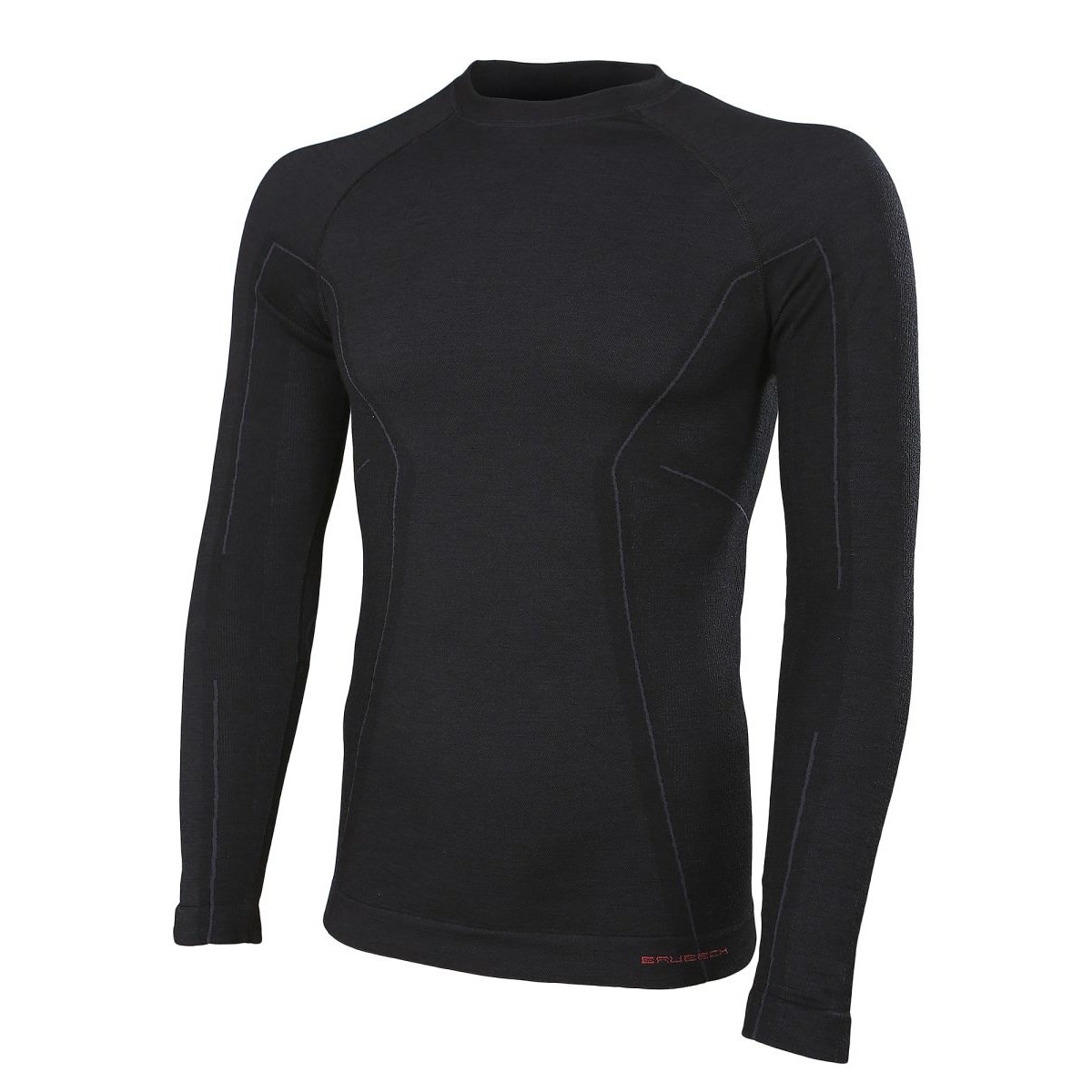 Triko Brubeck Active Wool Long Sleeve Shirt black Brubeck 10017541 L-11