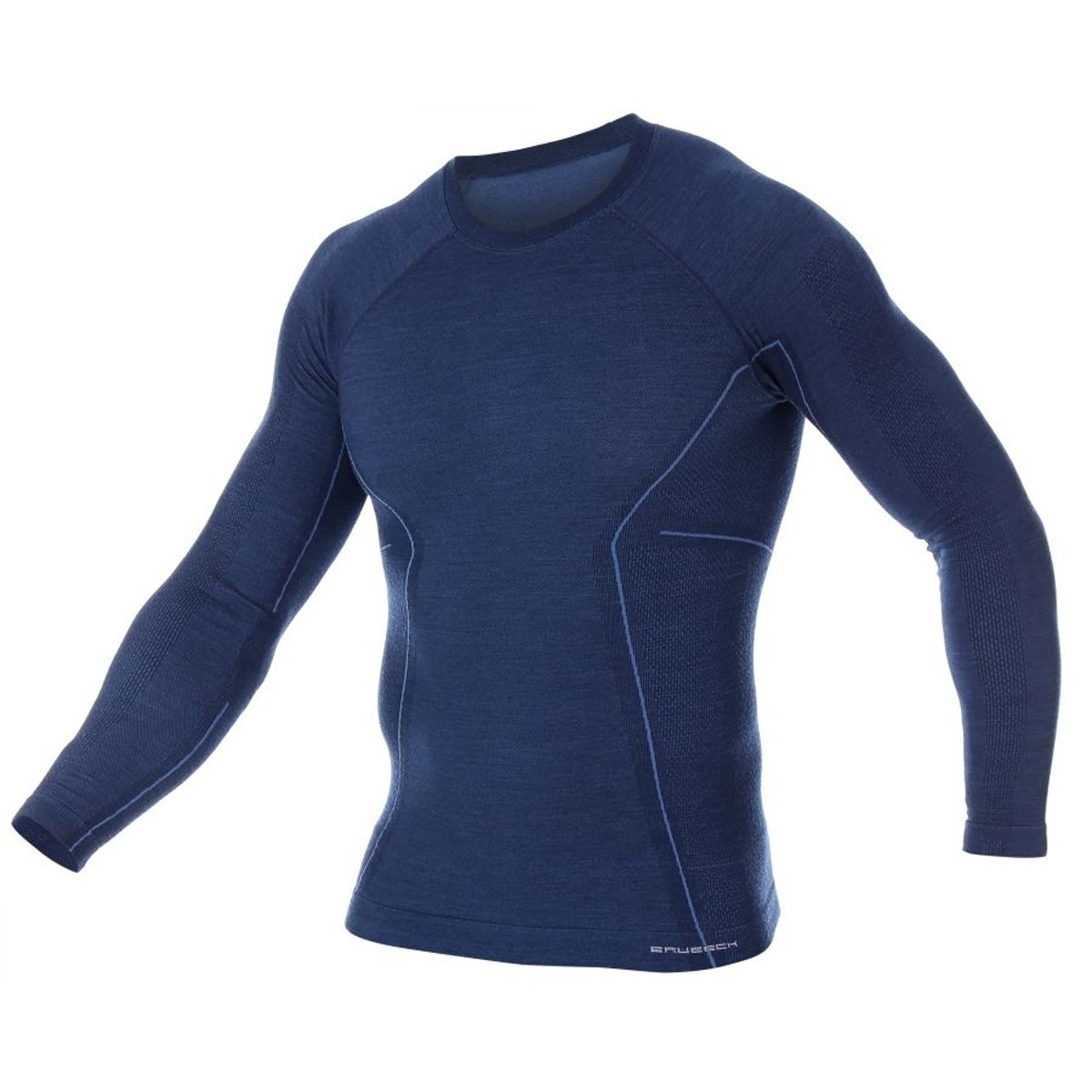 Triko Brubeck Active Wool Long Sleeve Shirt dark blue Brubeck 10025340 L-11