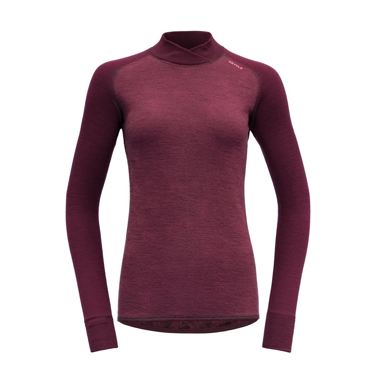 Triko Devold Kvitegga Cross Neck W beetroot Devold 10025324 L-11