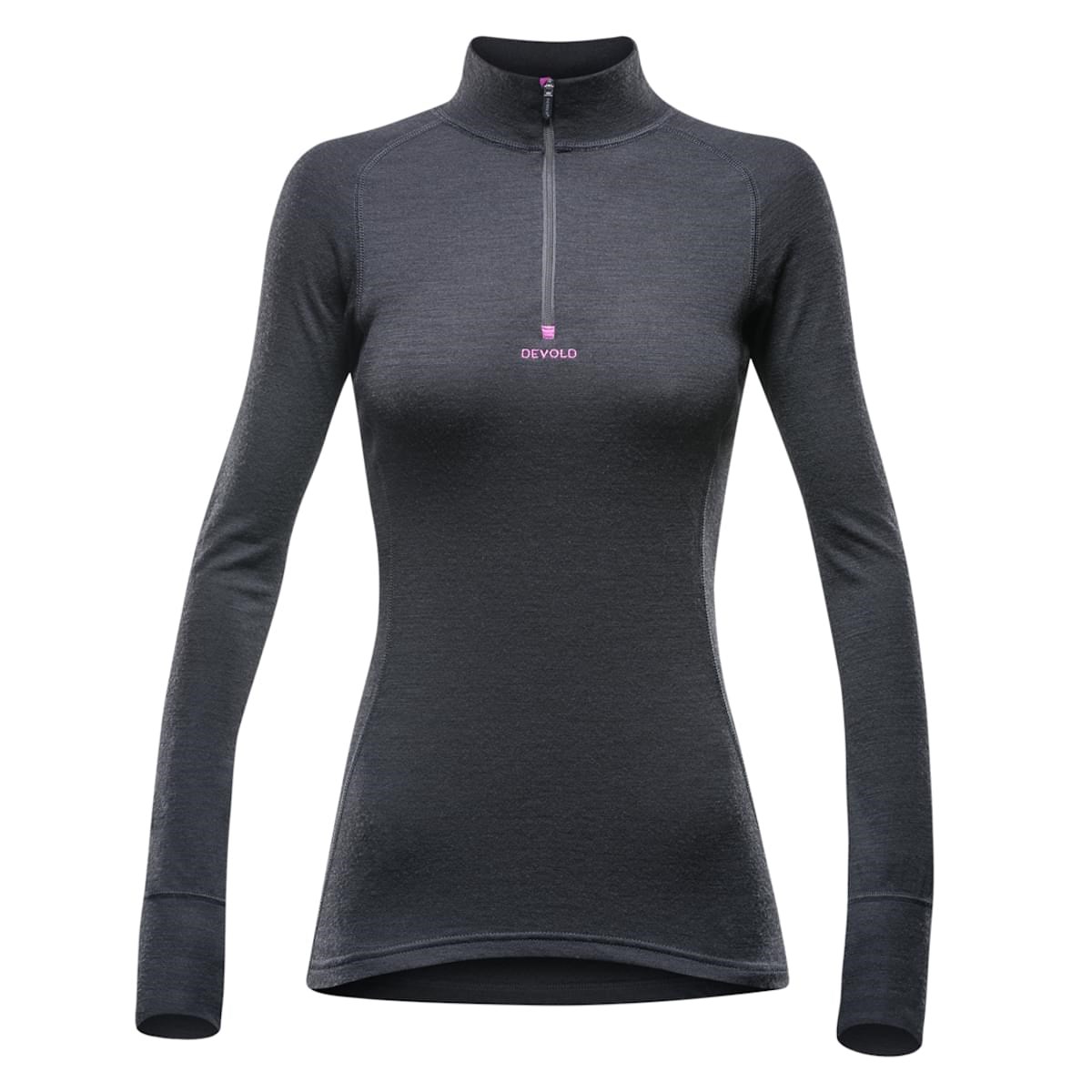 Triko Devold Duo Active Zip Neck W black/pink Devold 10020908 L-11