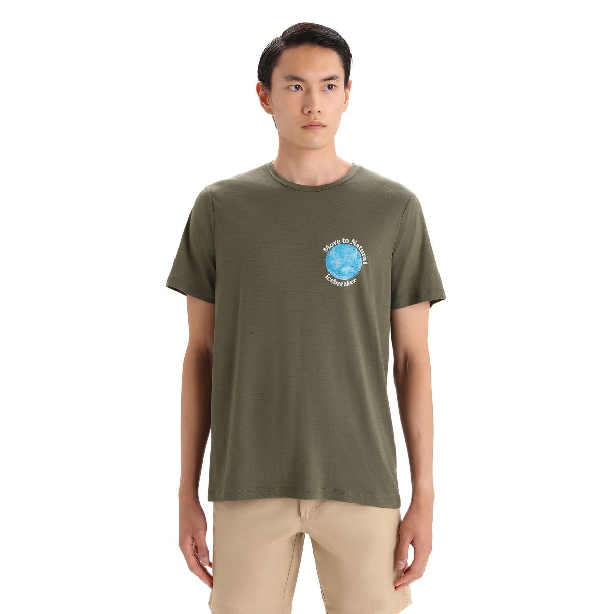 Triko Icebreaker Tech Lite II SS Tee IB Earth loden Icebreaker 10025578 L-11