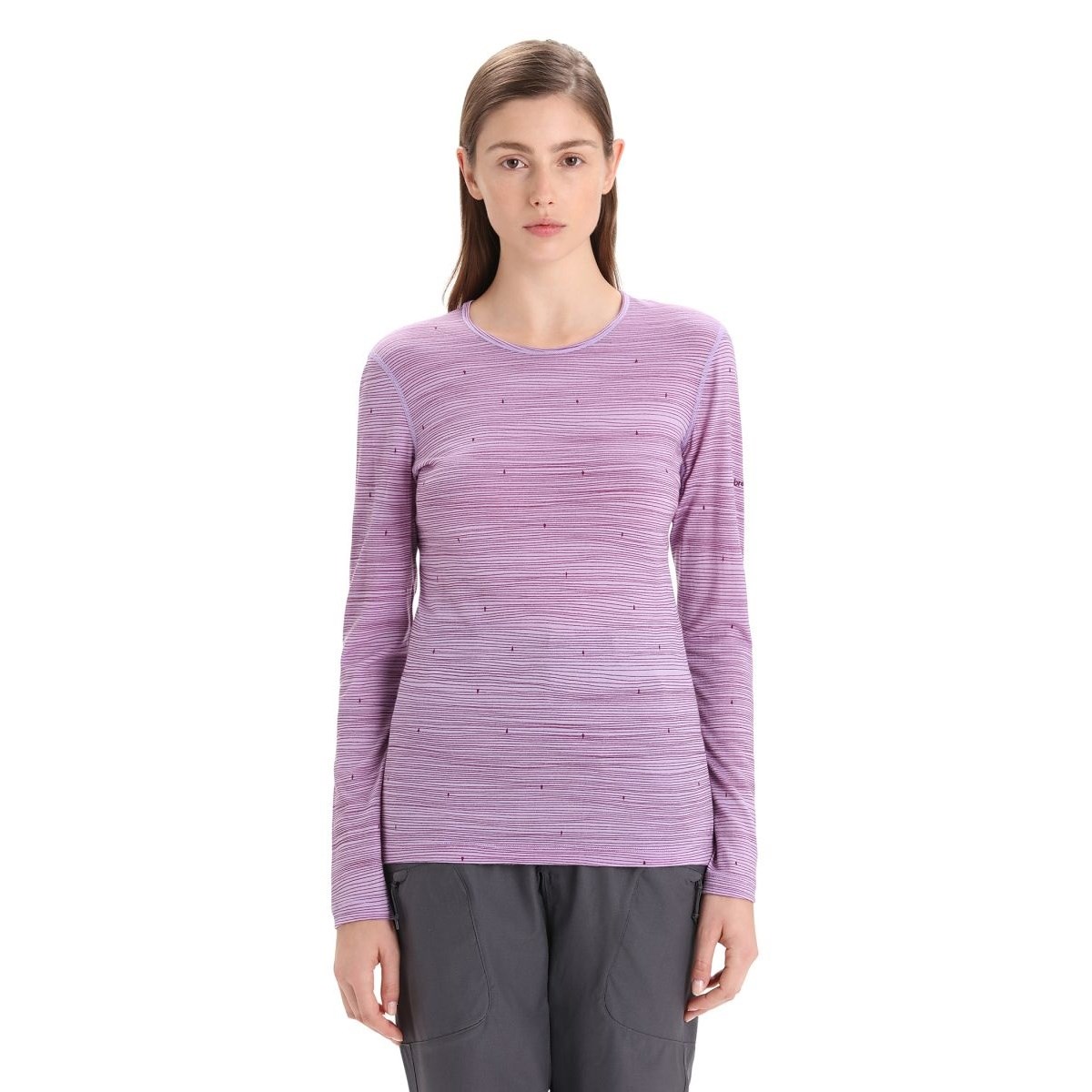 Triko Icebreaker Oasis LS Crw Ski W purple gaze/go berry Icebreaker 10025562 L-11