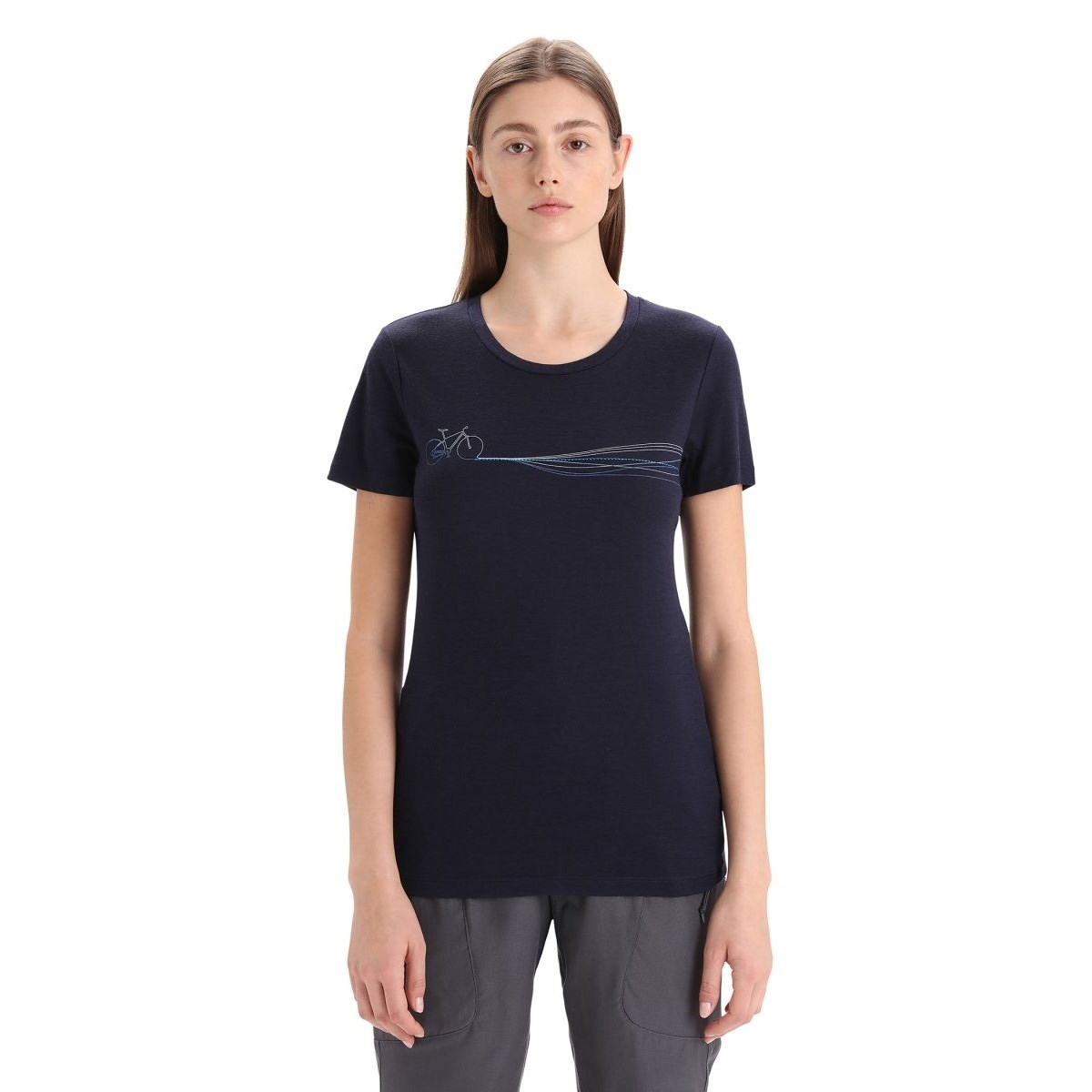 Triko Icebreaker Tech Lite II SS Tee Cadence Paths W midnight navy Icebreaker 10025577 L-11