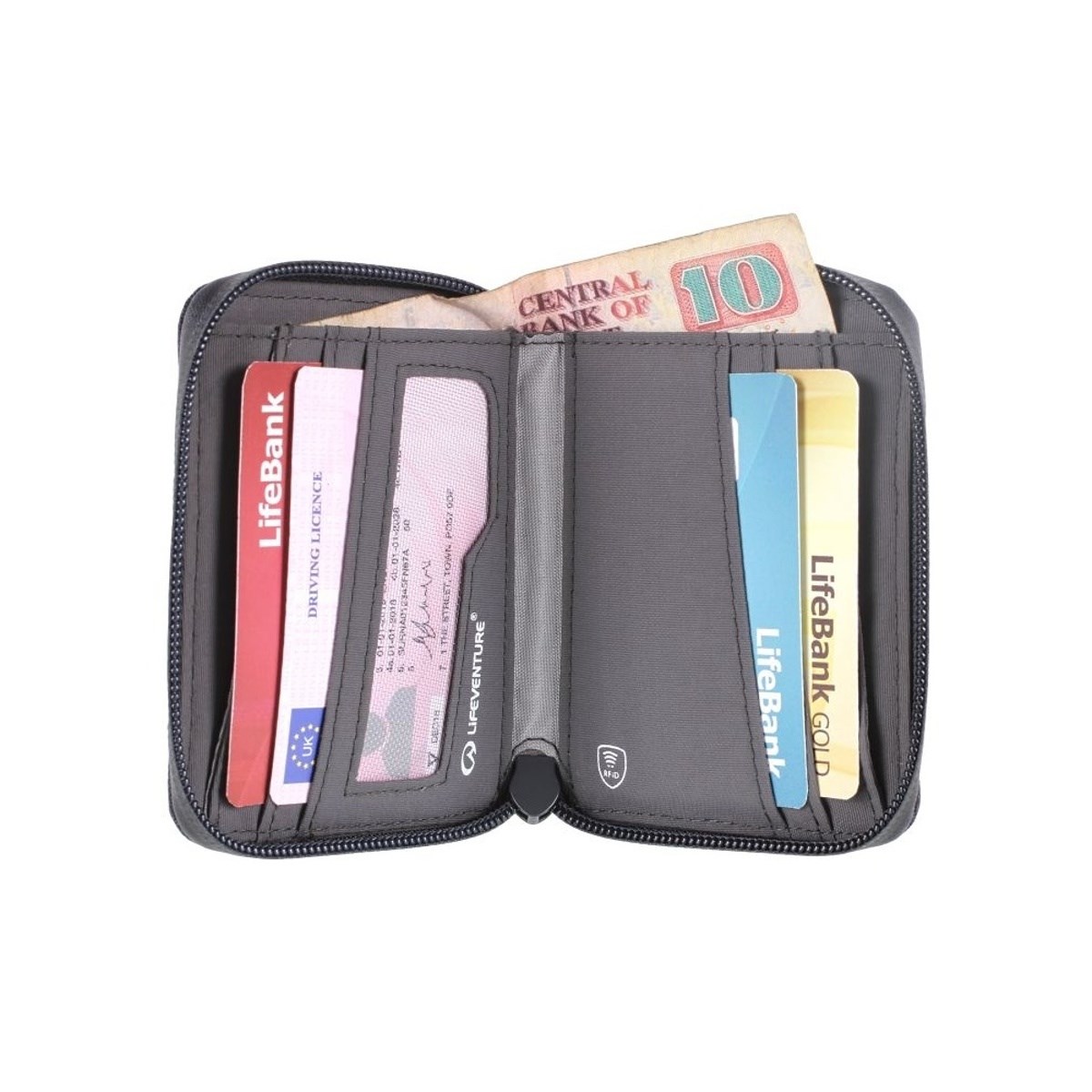 Peněženka Lifeventure RFID Bi-Fold Wallet Recycled grey Lifeventure 10020054 L-11