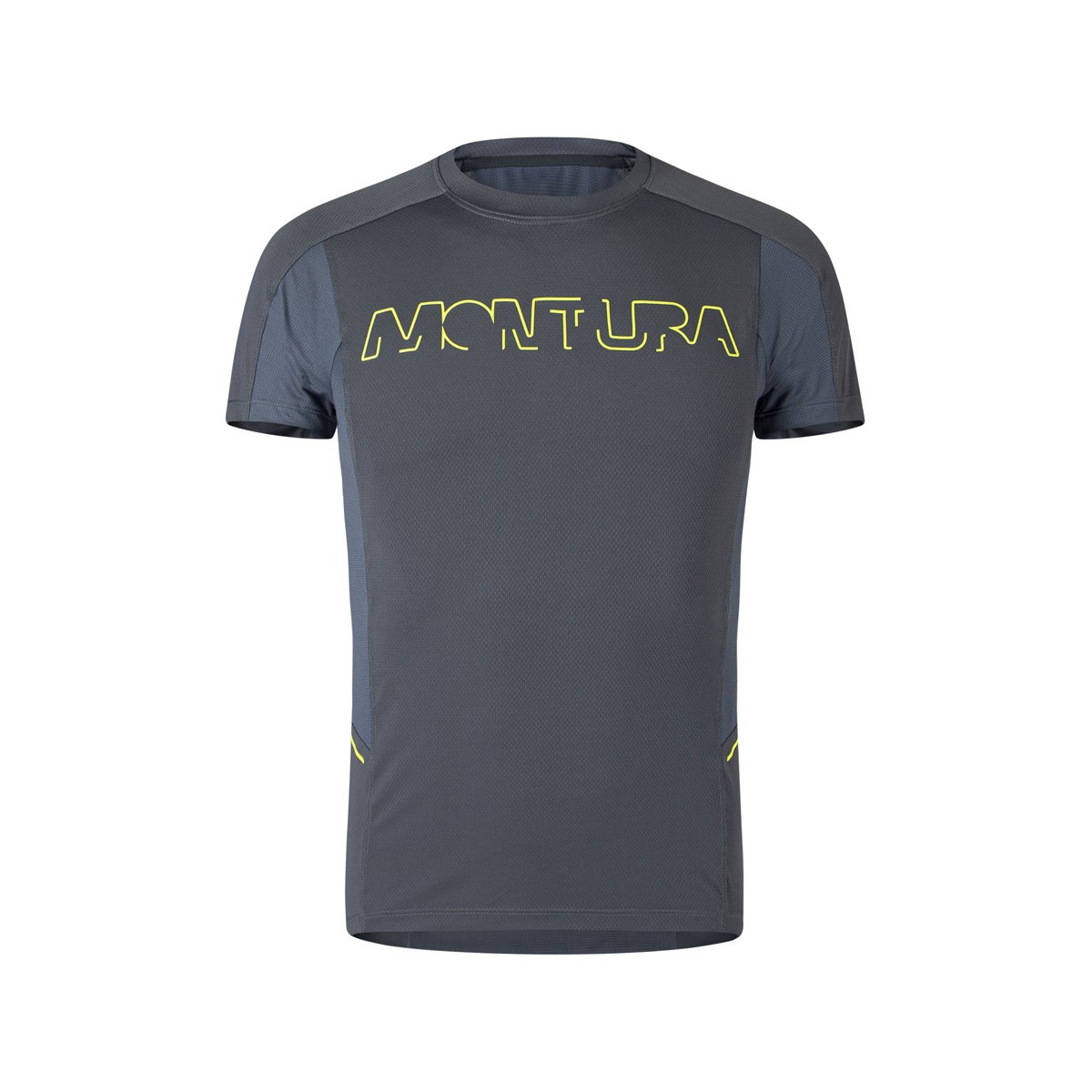 Triko Montura Run Logo T-shirt gunmetal grey/neon yellow Montura 10024210 L-11