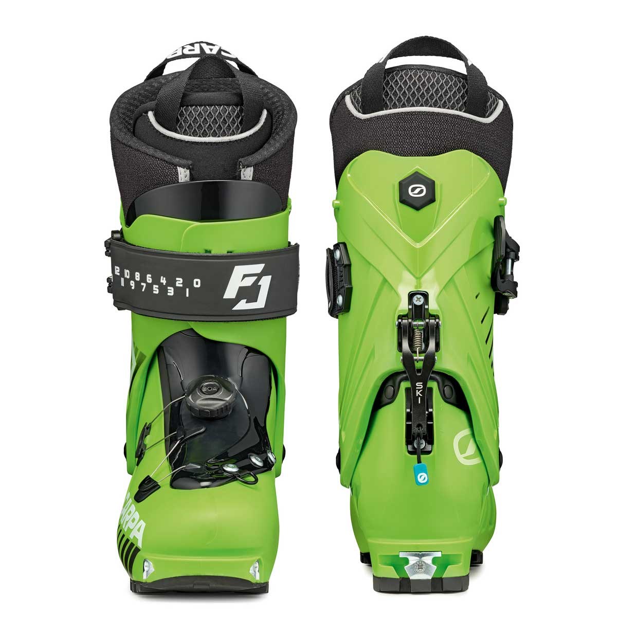 Skialpové boty Scarpa F1 Junior green lime Scarpa 10017256 L-11