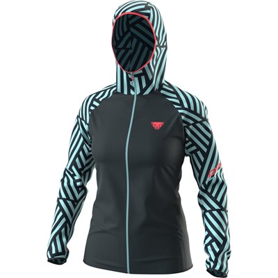 Bunda Dynafit Trail Graphic Wind JKT W marine blue/razzle dazzle