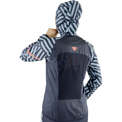 Bunda Dynafit Trail Graphic Wind JKT W marine blue/razzle dazzle