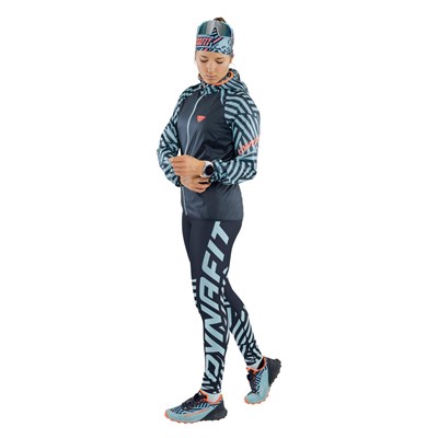 Bunda Dynafit Trail Graphic Wind JKT W marine blue/razzle dazzle