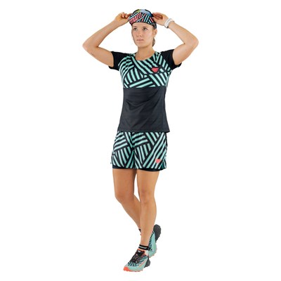 Kraťasy Dynafit Trail Graphic 2/1 Shorts W marine blue/razzle dazzle