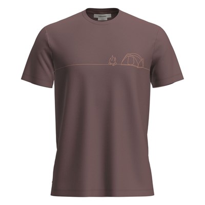 Triko Icebreaker Tech Lite SS Tee Single Line Camp carob