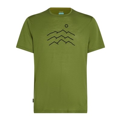 Triko Icebreaker Blend Sphere SS Tee Across The Peaks sphagnum