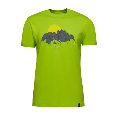 Triko Black Diamond Minarets SS Tee lime green