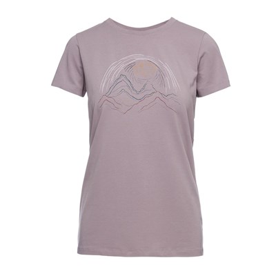 Triko Black Diamond Summit Scribble SS Tee W wood violet