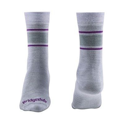 Ponožky Bridgedale Everyday Ultralight MP Boot W light grey/purple