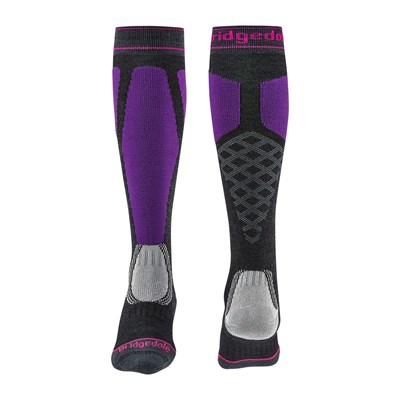 Podkolenky Bridgedale Ski Easy On ME Over Calf W graphite/purple