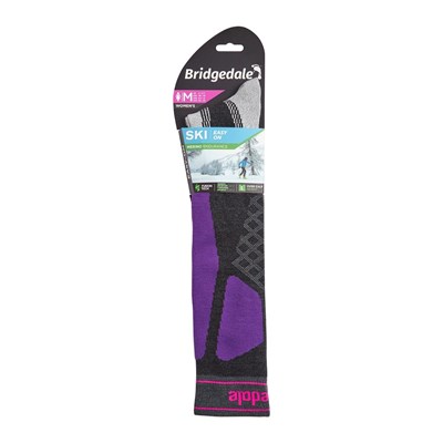 Podkolenky Bridgedale Ski Easy On ME Over Calf W graphite/purple