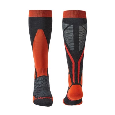 Podkolenky Bridgedale Ski Lightweight ME Over Calf graphite/orange