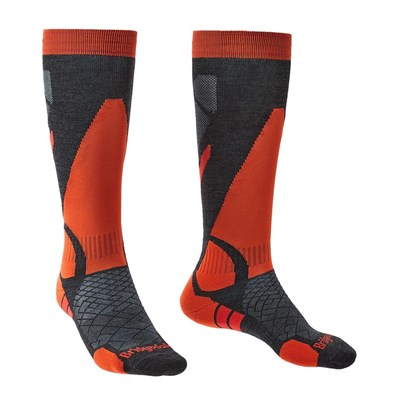 Podkolenky Bridgedale Ski Lightweight ME Over Calf graphite/orange