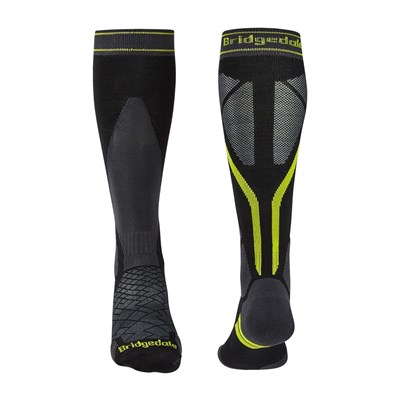 Podkolenky Bridgedale Ski Lightweight MP Over Calf black/lime