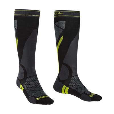 Podkolenky Bridgedale Ski Lightweight ME Over Calf black/lime