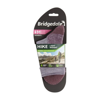 Ponožky Bridgedale Hike Lightweight MP Ankle W heather/damson