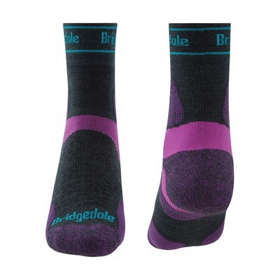 Ponožky Bridgedale Trail Run Ultra Light T2 MS 3/4 Crew W damson