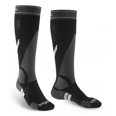 Podkolenky Bridgedale Ski Lightweight MP Over Calf black/grey