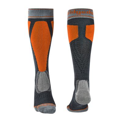 Podkolenky Bridgedale Ski Easy On ME Over Calf gunmetal/orange