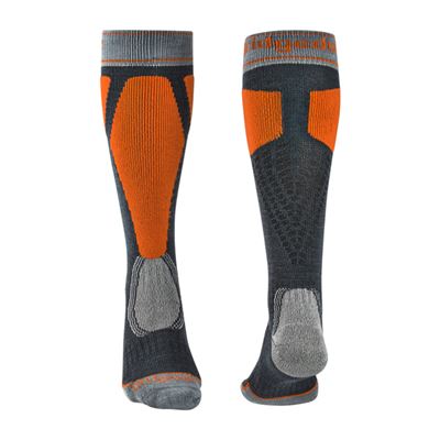 Podkolenky Bridgedale Ski Easy On ME Over Calf gunmetal/orange