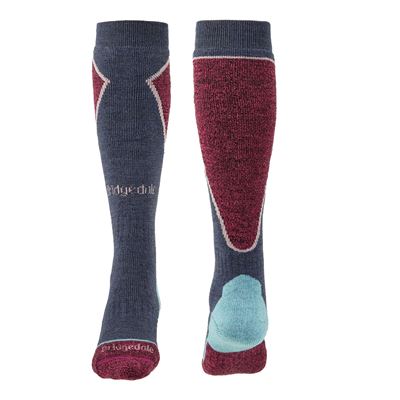 Podkolenky Bridgedale Ski Midweight Plus MP Over Calf W dark blue/light blue