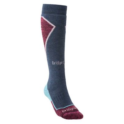 Podkolenky Bridgedale Ski Midweight Plus MP Over Calf W dark blue/light blue