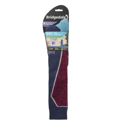 Podkolenky Bridgedale Ski Midweight Plus MP Over Calf W dark blue/light blue