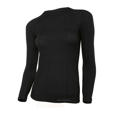 Triko Brubeck Active Wool Long Sleeve Shirt W black