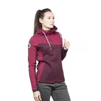 Mikina Chillaz Rock Jacket Zip W wine melange