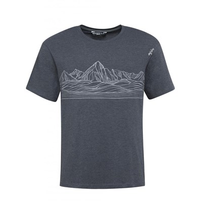 Triko Chillaz Relaxed Mountain Skyline black melange