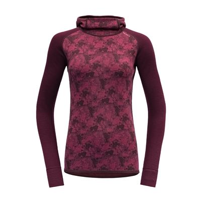 Triko Devold Kvitegga Hoodie W beetroot