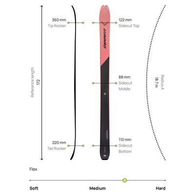 Lyže Dynafit Blacklight 88 FI 70 fluo coral