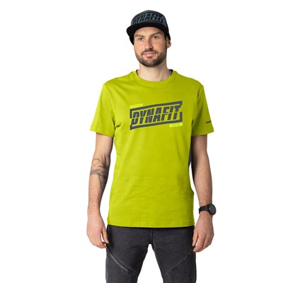 Triko Dynafit Graphic Co S/S Tee golden lime/tabloid